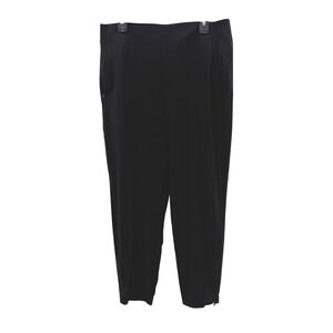 Athleta Brooklyn Ankle Pant Black High Rise Tapered Zip Pocket 533443-02 Size 12